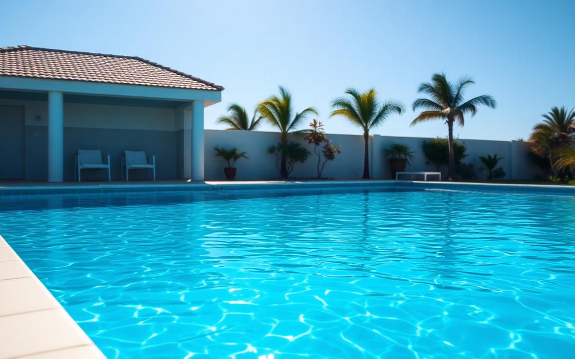Manutenção de piscina durante todo o ano